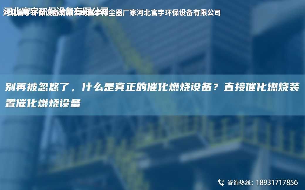 別再被忽悠了，什么是真正的催化燃燒設備？直接催化燃燒裝置催化燃燒設備