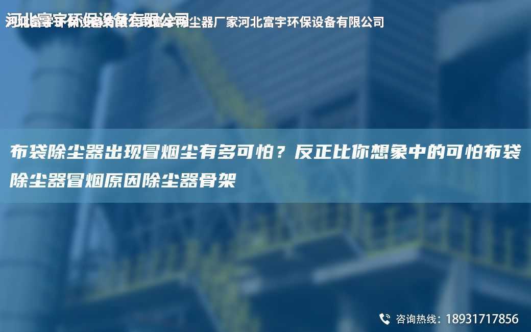 布袋除塵器出現(xiàn)冒煙塵有多可怕？反正比你想象中的可怕布袋除塵器冒煙原因除塵器骨架