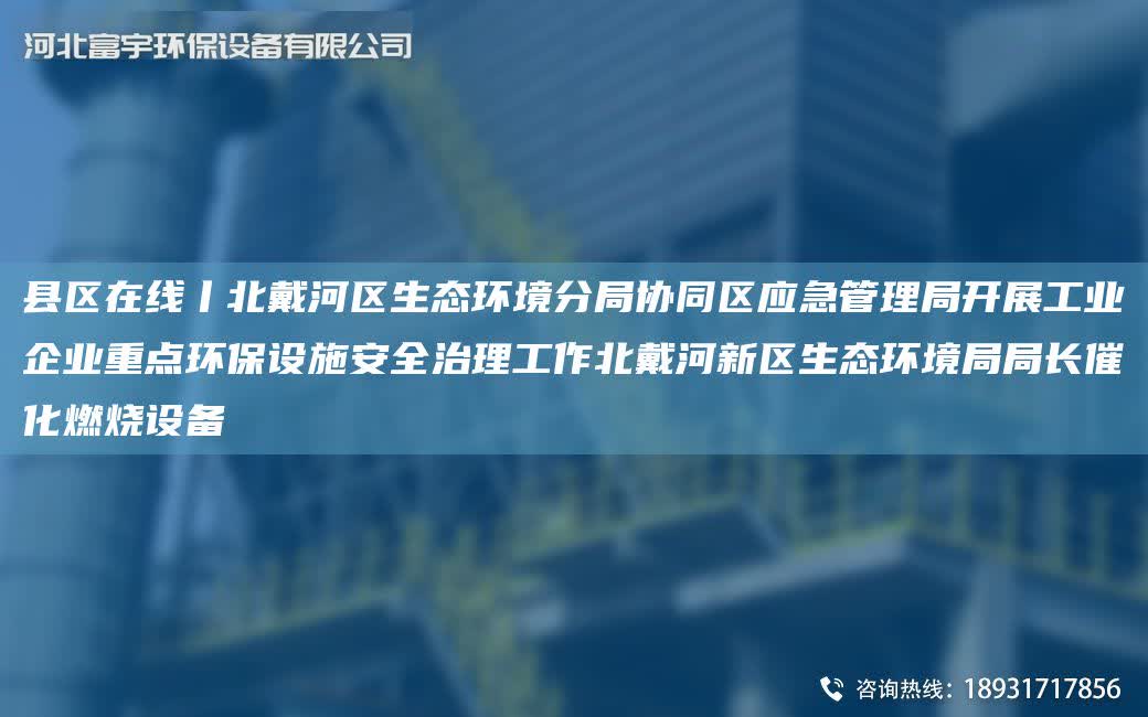 縣區(qū)在線丨北戴河區(qū)生態(tài)環(huán)境分JY協(xié)同區(qū)應(yīng)急管理JY開展工業(yè)企業(yè)重點(diǎn)環(huán)保設(shè)施安全治理工作北戴河新區(qū)生態(tài)環(huán)境JYJY長催化燃燒設(shè)備