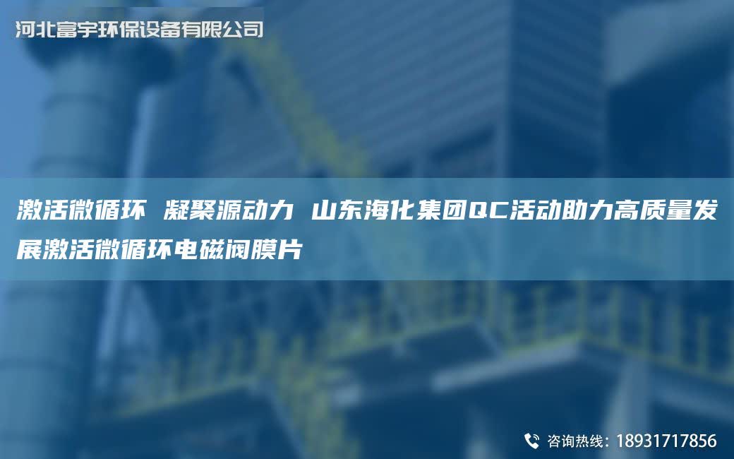 激活微循環(huán) 凝聚源動力 山東海化集團(tuán)QC活動助力高質(zhì)量發(fā)展激活微循環(huán)電磁閥膜片