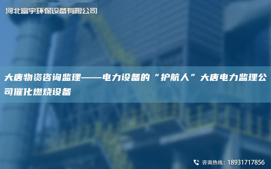 大唐物資咨詢監理——電力設備的“護航人”大唐電力監理公司催化燃燒設備