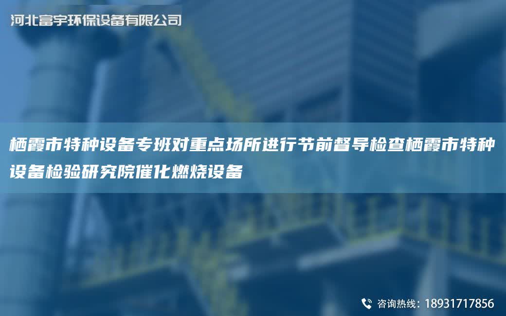 棲霞市特種設備專班對重點場所進行節前督導檢查棲霞市特種設備檢驗研究院催化燃燒設備