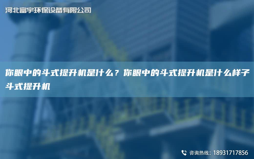 你眼中的斗式提升機是什么？你眼中的斗式提升機是什么樣子斗式提升機