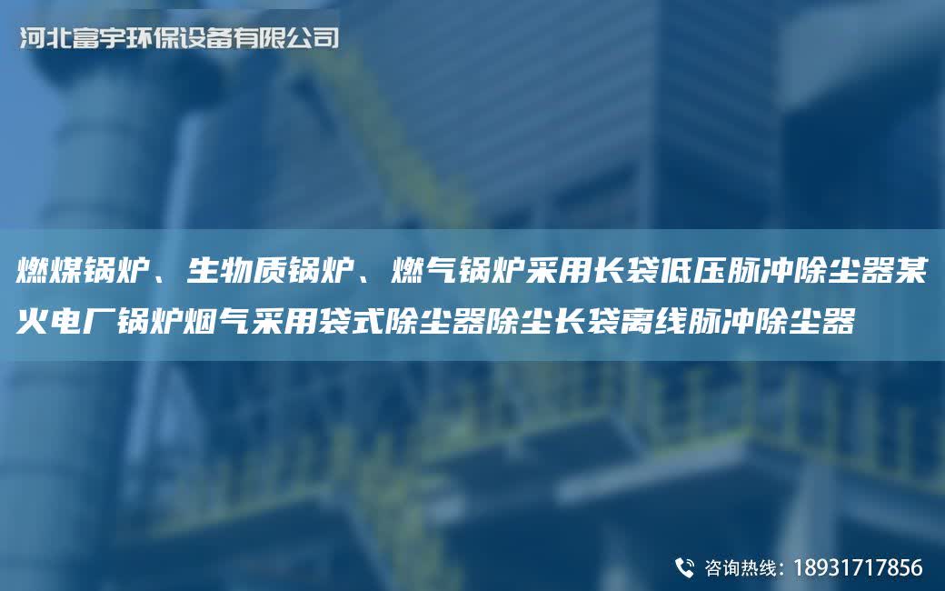 燃煤鍋爐、生物質鍋爐、燃氣鍋爐采用長袋低壓脈沖除塵器某火電廠鍋爐煙氣采用袋式除塵器除塵長袋離線脈沖除塵器