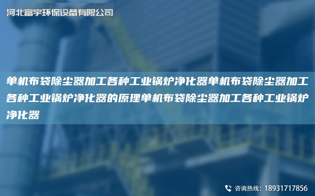 單機布袋除塵器加工各種工業鍋爐凈化器單機布袋除塵器加工各種工業鍋爐凈化器的原理單機布袋除塵器加工各種工業鍋爐凈化器