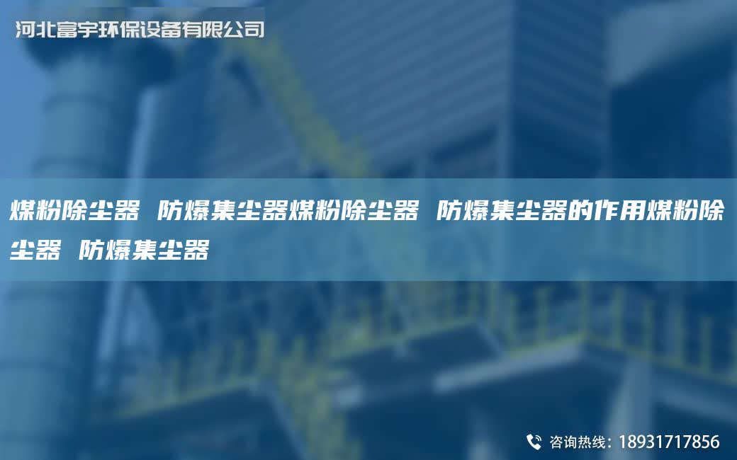 煤粉除塵器 防爆集塵器煤粉除塵器 防爆集塵器的作用煤粉除塵器 防爆集塵器