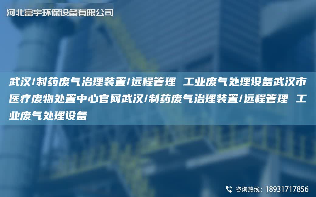 武漢/制藥廢氣治理裝置/遠(yuǎn)程管理 工業(yè)廢氣處理設(shè)備武漢市醫(yī)療廢物處置中心官網(wǎng)武漢/制藥廢氣治理裝置/遠(yuǎn)程管理 工業(yè)廢氣處理設(shè)備