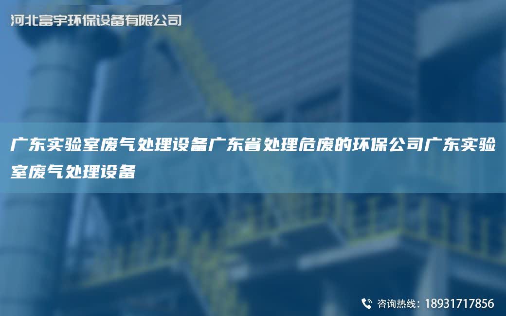 廣東實驗室廢氣處理設備廣東省處理危廢的環保公司廣東實驗室廢氣處理設備