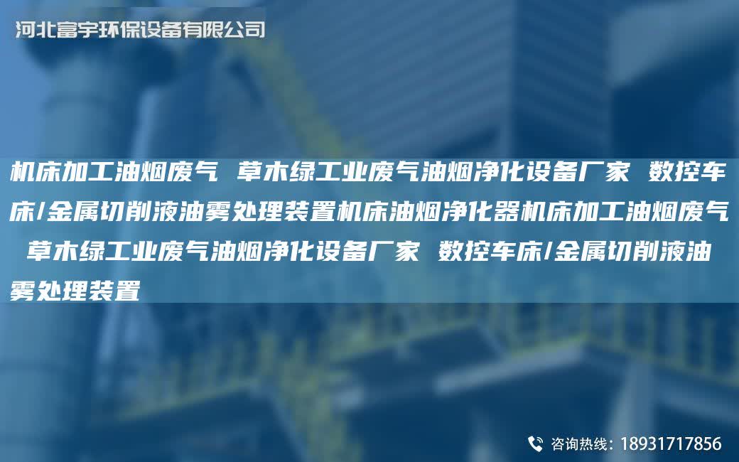 機床加工油煙廢氣 草木綠工業(yè)廢氣油煙凈化設(shè)備廠家 數(shù)控CC/金屬切削液油霧處理裝置機床油煙凈化器機床加工油煙廢氣 草木綠工業(yè)廢氣油煙凈化設(shè)備廠家 數(shù)控CC/金屬切削液油霧處理裝置