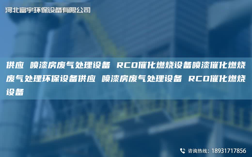 供應 噴漆房廢氣處理設備 RCO催化燃燒設備噴漆催化燃燒廢氣處理環保設備供應 噴漆房廢氣處理設備 RCO催化燃燒設備