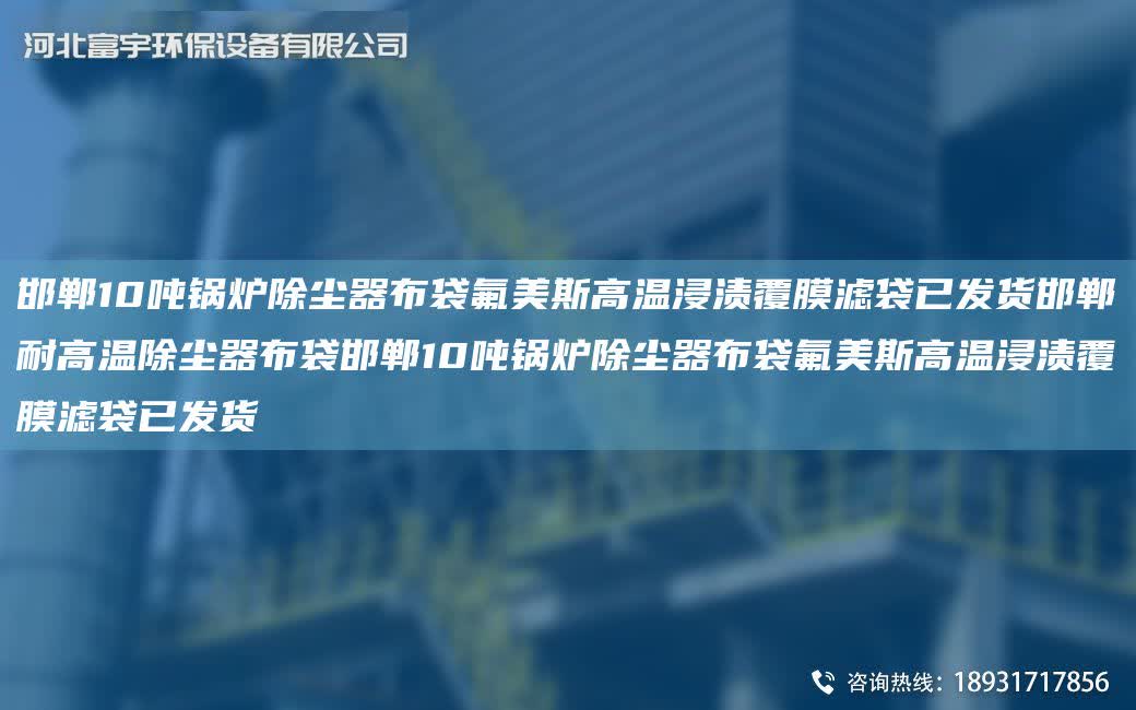 邯鄲10噸鍋爐除塵器布袋氟美斯高溫浸漬覆膜濾袋已發(fā)貨邯鄲耐高溫除塵器布袋邯鄲10噸鍋爐除塵器布袋氟美斯高溫浸漬覆膜濾袋已發(fā)貨