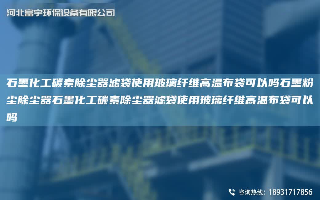 石墨化工碳素除塵器濾袋使用玻璃纖維高溫布袋可以嗎石墨粉塵除塵器石墨化工碳素除塵器濾袋使用玻璃纖維高溫布袋可以嗎