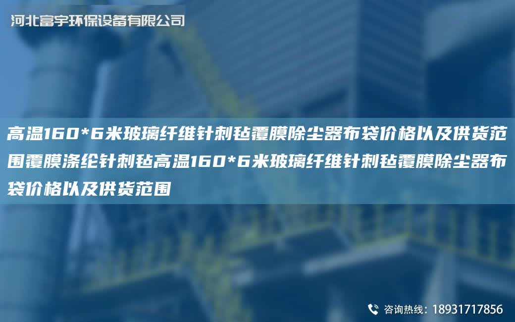 高溫160*6米玻璃纖維針刺氈覆膜除塵器布袋價(jià)格以及供貨范圍覆膜滌綸針刺氈高溫160*6米玻璃纖維針刺氈覆膜除塵器布袋價(jià)格以及供貨范圍