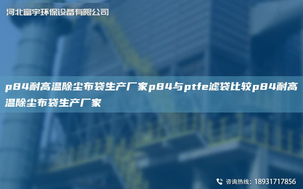 p84耐高溫除塵布袋生產廠家p84與ptfe濾袋比較p84耐高溫除塵布袋生產廠家