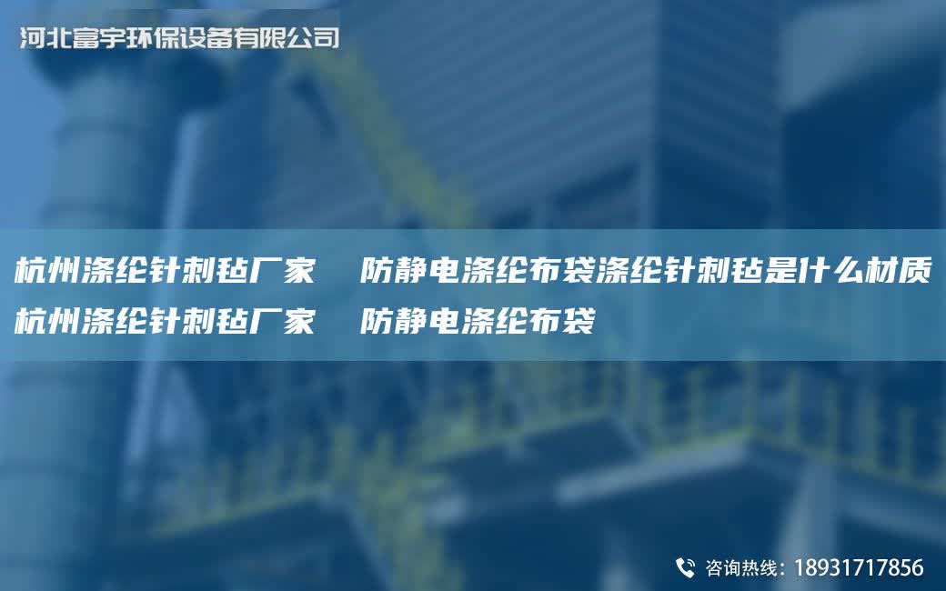 杭州滌綸針刺氈廠家  防靜電滌綸布袋滌綸針刺氈是什么材質(zhì)杭州滌綸針刺氈廠家  防靜電滌綸布袋