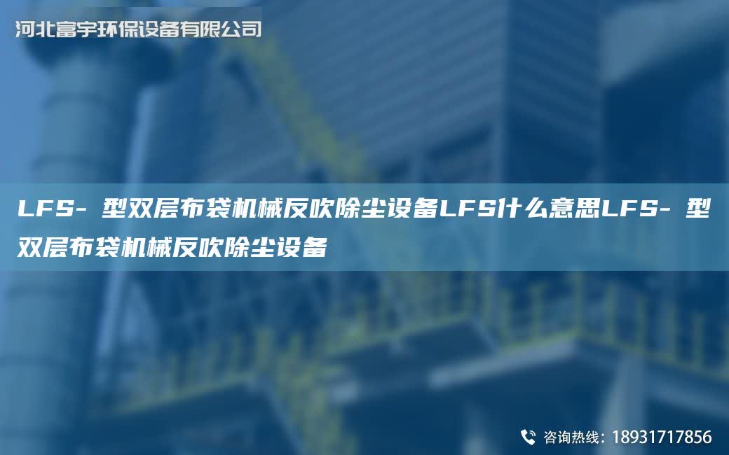 LFS-Ⅰ型雙層布袋機械反吹除塵設備LFS什么意思LFS-Ⅰ型雙層布袋機械反吹除塵設備