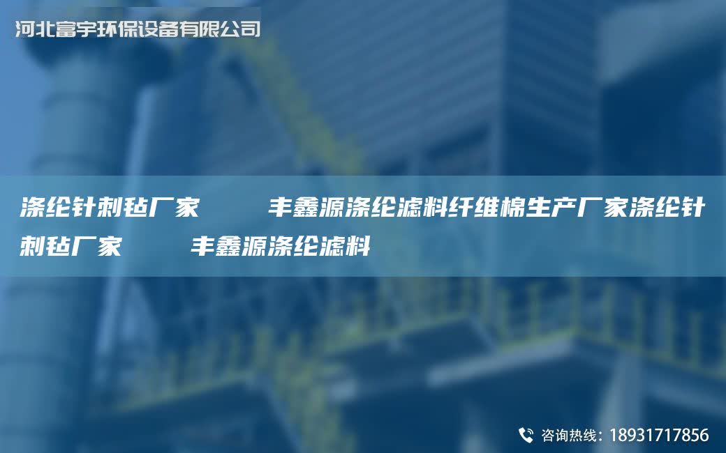 滌綸針刺氈廠家    豐鑫源滌綸濾料纖維棉生產廠家滌綸針刺氈廠家    豐鑫源滌綸濾料