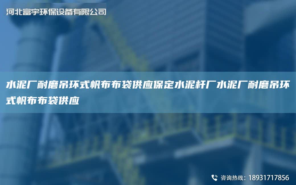 水泥廠耐磨吊環式帆布布袋供應保定水泥桿廠水泥廠耐磨吊環式帆布布袋供應