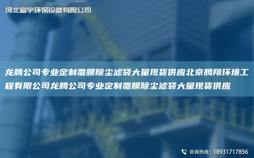 龍騰公司專業定制覆膜除塵濾袋大量現貨供應北京騰翔環境工程有限公司龍騰公司專業定制覆膜除塵濾袋大量現貨供應