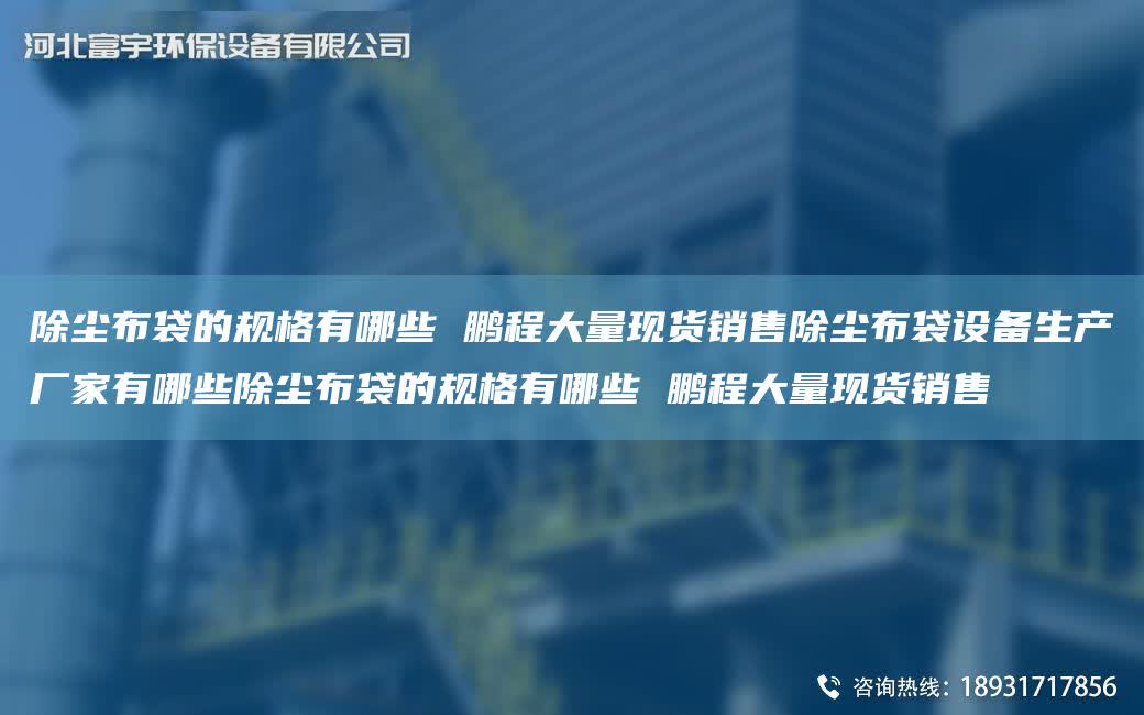 除塵布袋的規格有哪些 鵬程大量現貨銷售除塵布袋設備生產廠家有哪些除塵布袋的規格有哪些 鵬程大量現貨銷售