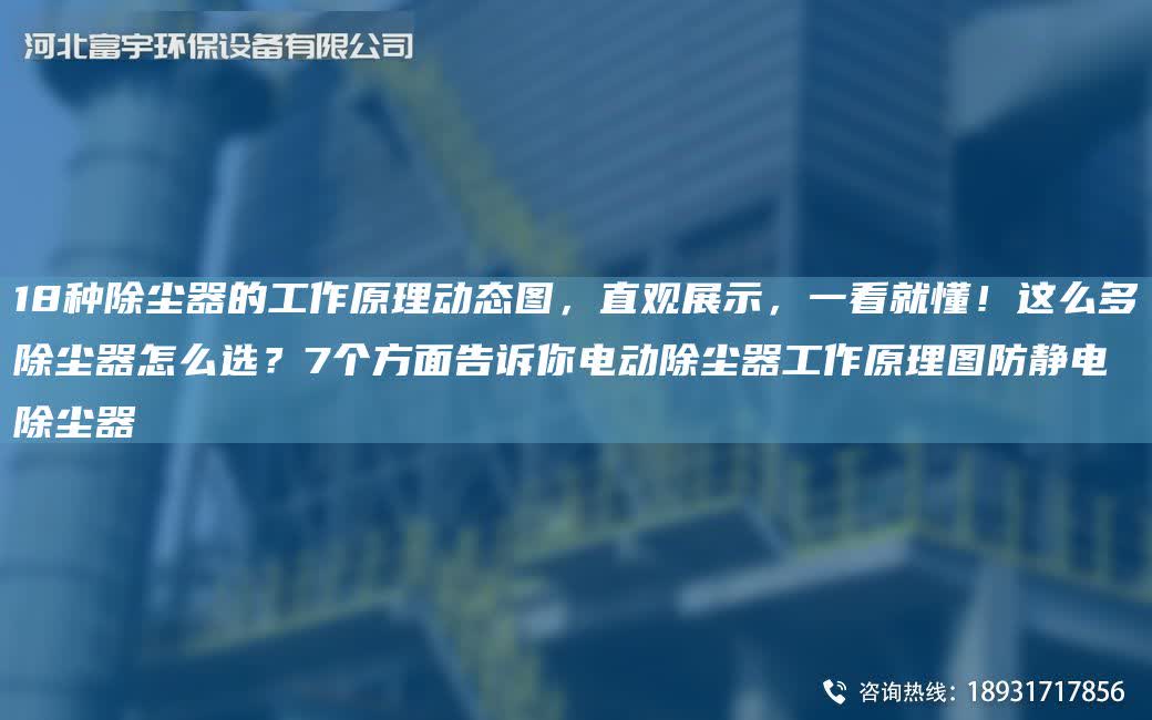 18種除塵器的工作原理動態圖，直觀展示，一看就懂！這么多除塵器怎么選？7個方面告訴你電動除塵器工作原理圖防靜電除塵器