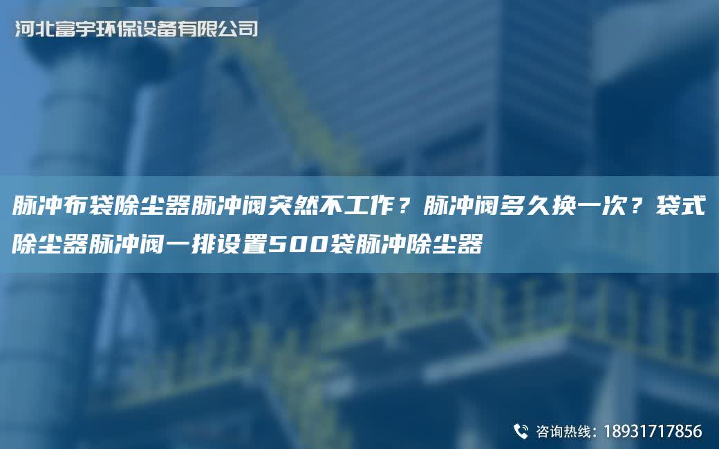 脈沖布袋除塵器脈沖閥突然不工作？脈沖閥多久換一次？袋式除塵器脈沖閥一排設置500袋脈沖除塵器