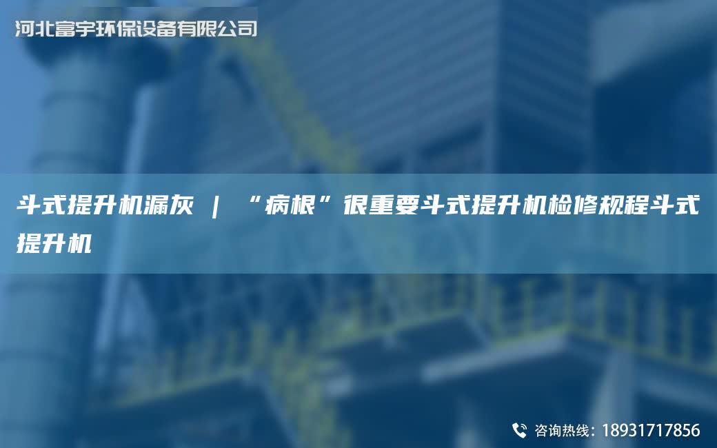 斗式提升機漏灰 | “病根”很重要斗式提升機檢修規程斗式提升機