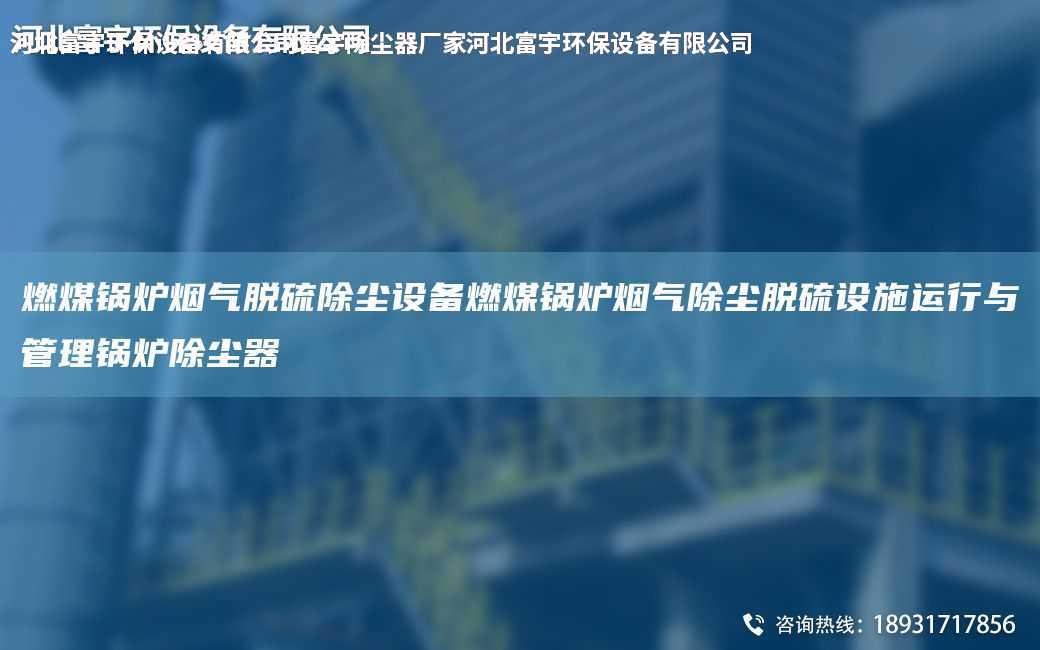 燃煤鍋爐煙氣脫硫除塵設備燃煤鍋爐煙氣除塵脫硫設施運行與管理鍋爐除塵器