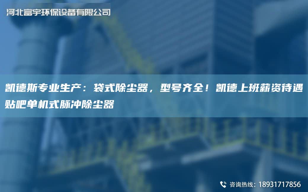 凱德斯專業生產：袋式除塵器，型號齊全！凱德上班薪資待遇貼吧單機式脈沖除塵器