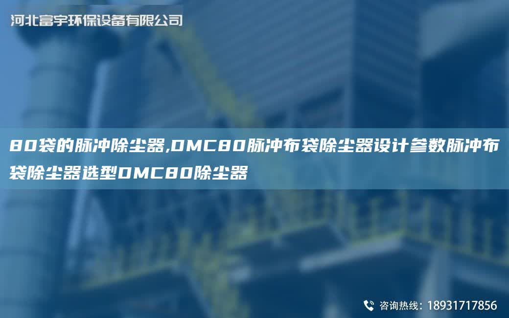 80袋的脈沖除塵器,DMC80脈沖布袋除塵器設計參數脈沖布袋除塵器選型DMC80除塵器