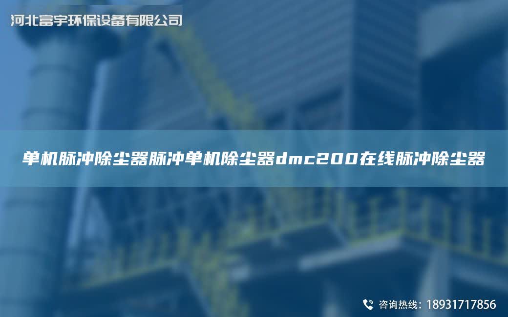 單機(jī)脈沖除塵器脈沖單機(jī)除塵器dmc200在線脈沖除塵器