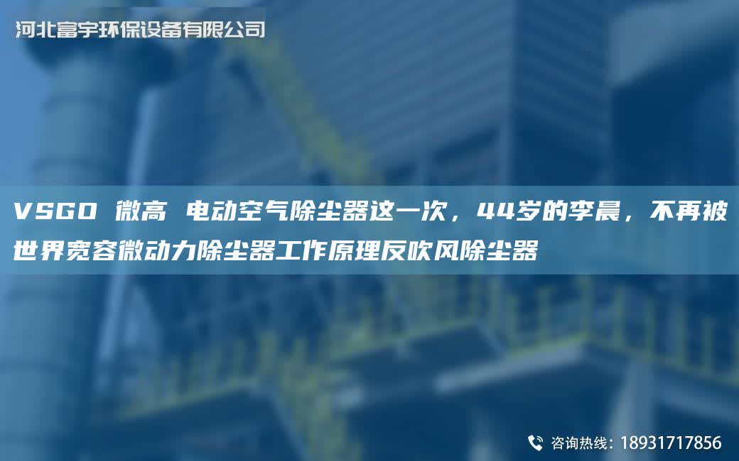 VSGO 微高 電動(dòng)空氣除塵器這一次，44歲的李晨，不再被SJ寬容微動(dòng)力除塵器工作原理反吹風(fēng)除塵器