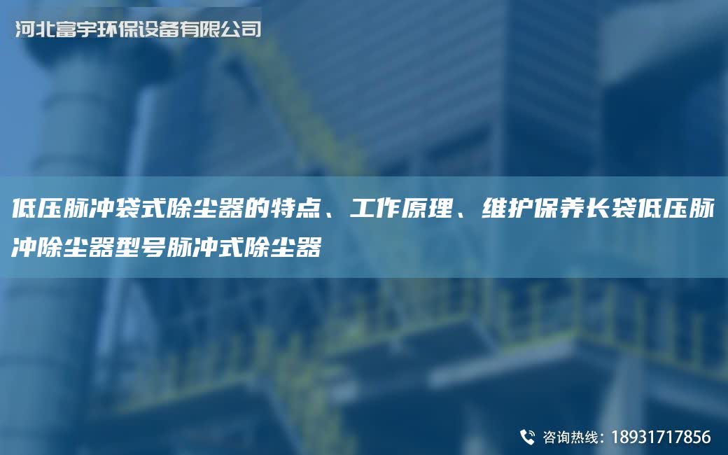 低壓脈沖袋式除塵器的特點、工作原理、維護保養長袋低壓脈沖除塵器型號脈沖式除塵器