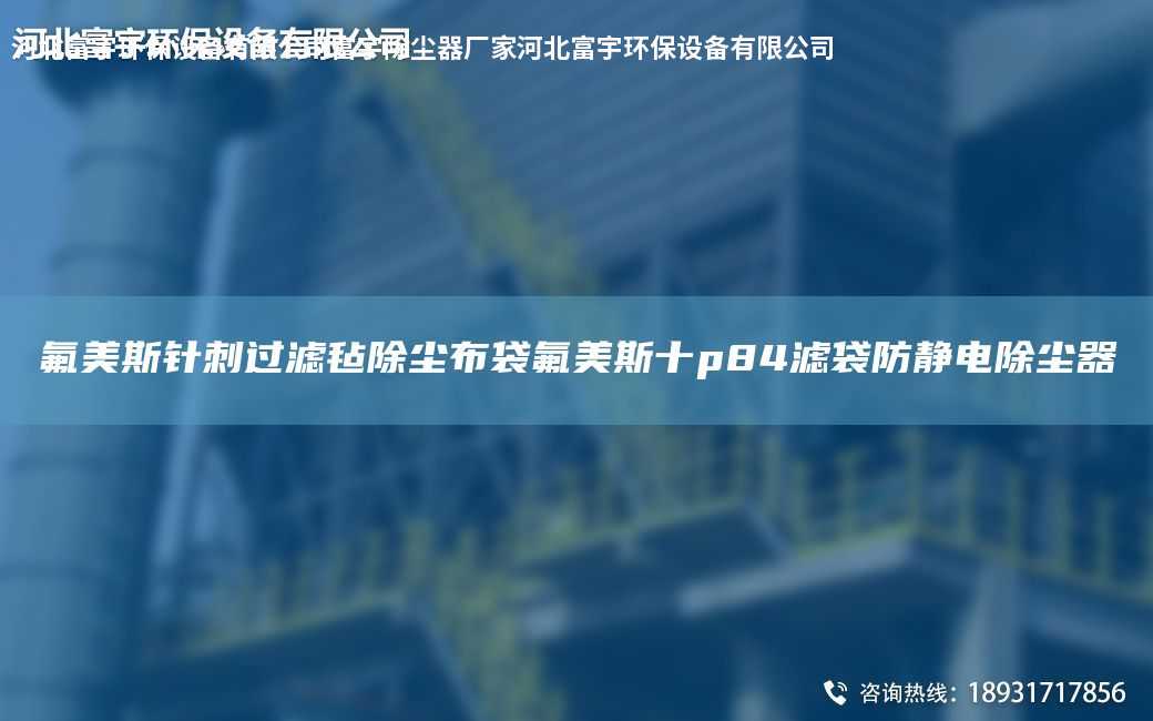 氟美斯針刺過濾氈除塵布袋氟美斯十p84濾袋防靜電除塵器