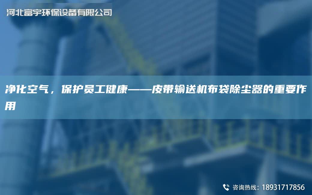 凈化空氣，保護(hù)員工健康——皮帶輸送機(jī)布袋除塵器的重要作用