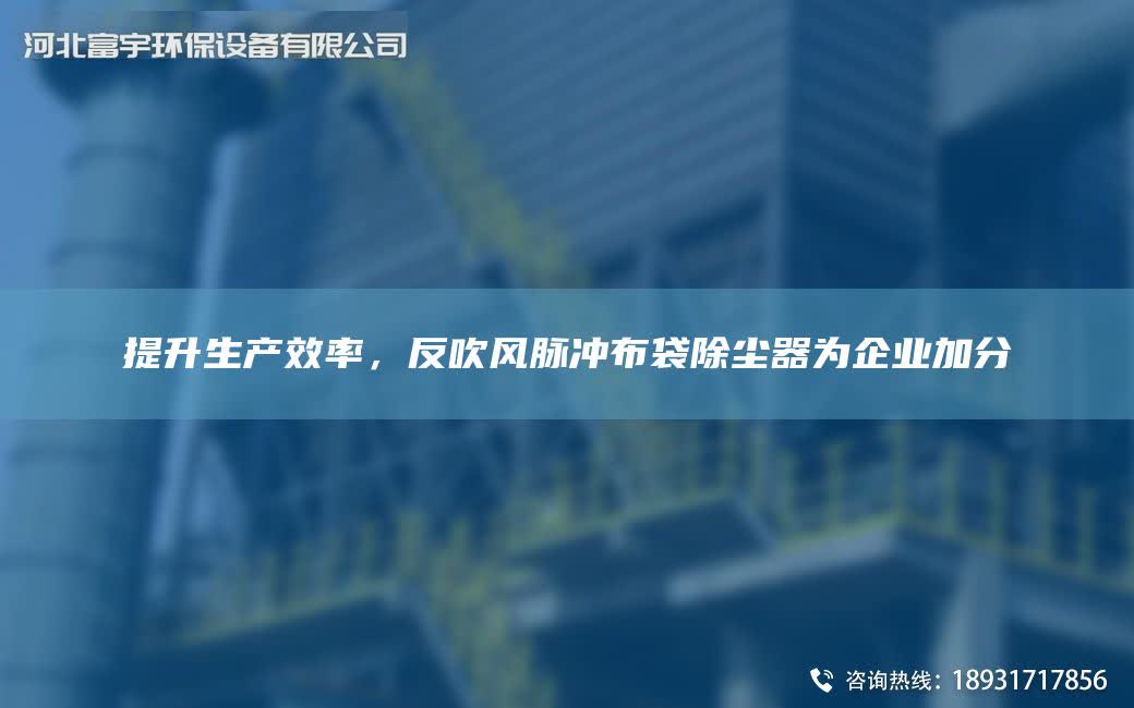 提升生產(chǎn)效率，反吹風(fēng)脈沖布袋除塵器為企業(yè)加分