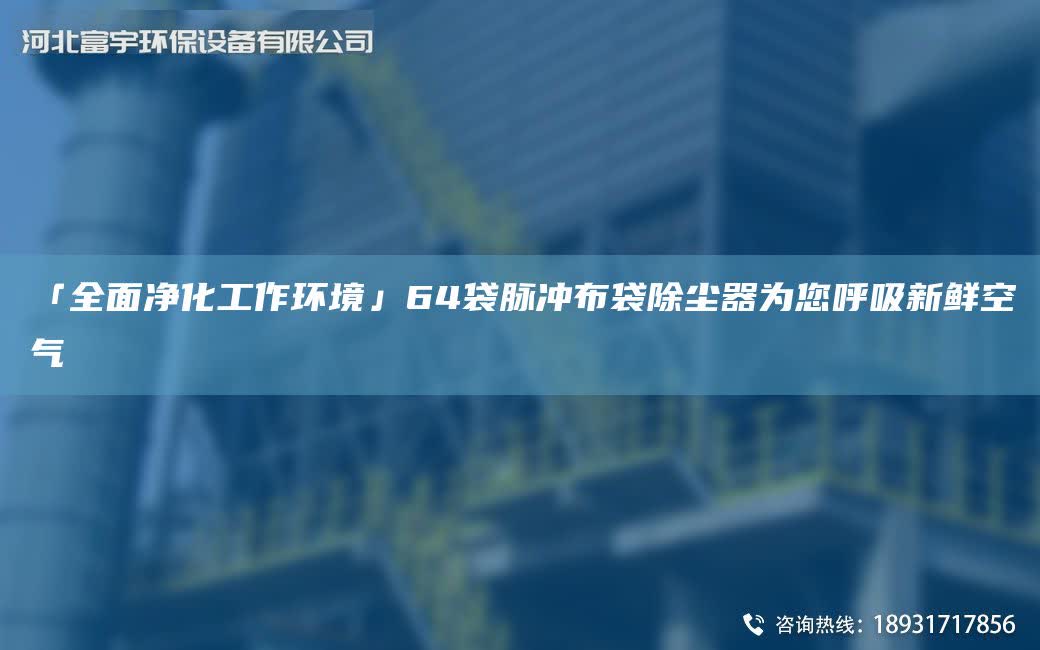 「全面凈化工作環(huán)境」64袋脈沖布袋除塵器為您呼吸新鮮空氣