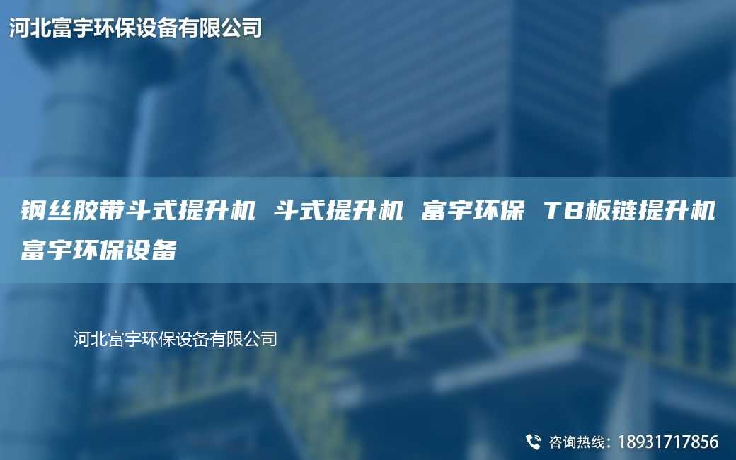 鋼絲膠帶斗式提升機 斗式提升機 富宇環保 TB板鏈提升機富宇環保設備