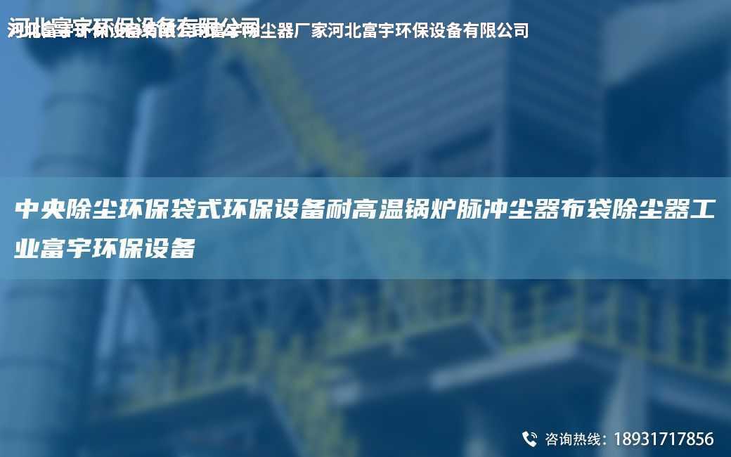 中央除塵環保袋式環保設備耐高溫鍋爐脈沖塵器布袋除塵器工業富宇環保設備