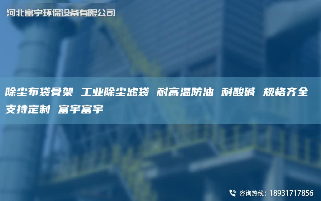 除塵布袋骨架 工業除塵濾袋 耐高溫防油 耐酸堿 規格齊全 支持定制 富宇富宇