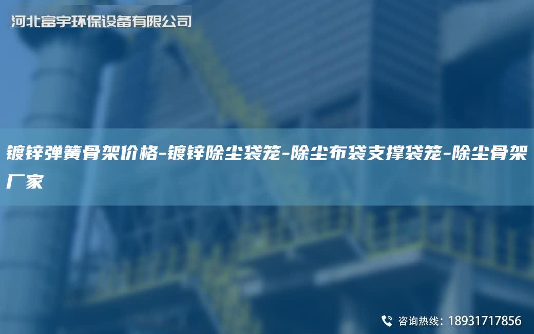鍍鋅彈簧骨架價格-鍍鋅除塵袋籠-除塵布袋支撐袋籠-除塵骨架廠家