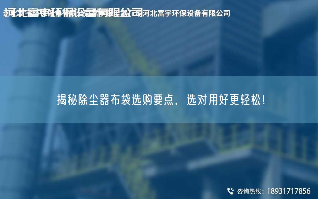 揭秘除塵器布袋選購要點，選對用好更輕松！
